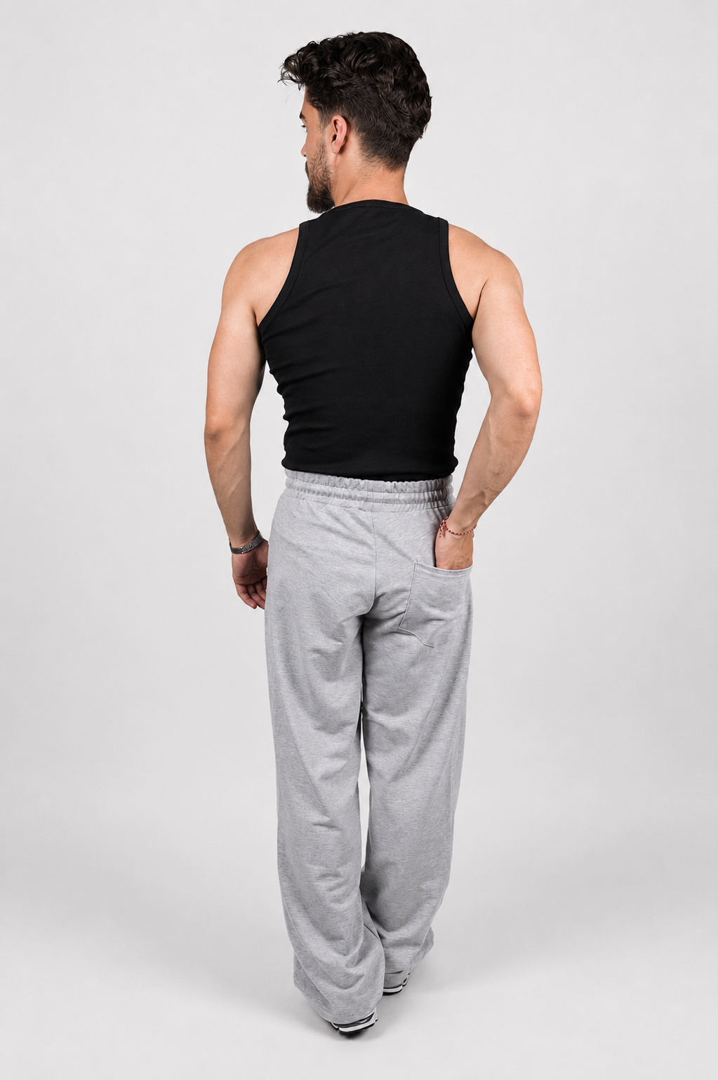 Flare Paça Basic Gri Eşofman