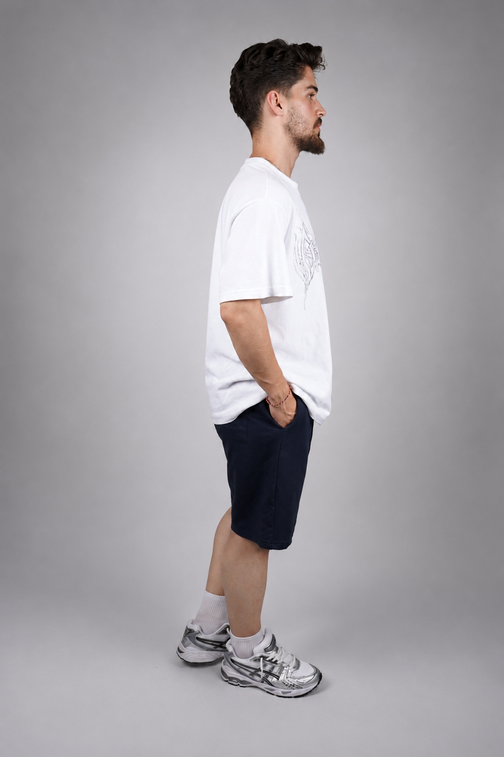 Star Face Oversize T-shirt Beyaz