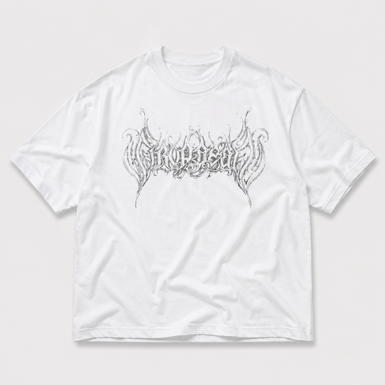 Star Face Oversize T-shirt Beyaz