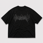 Siyah Yazı Baskılı Oversize T-shirt
