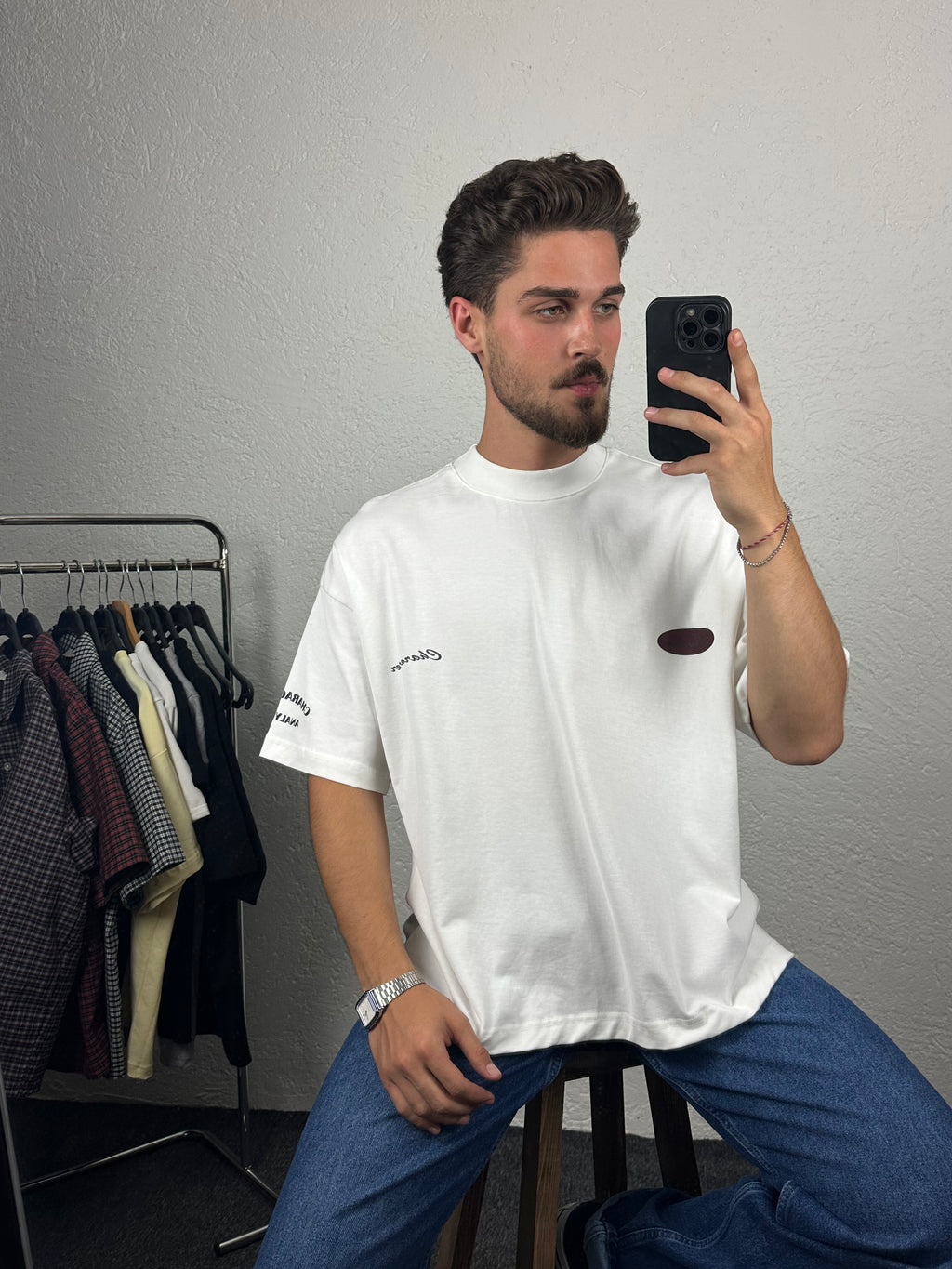 Beyaz Character Analysıs Boxy Fit T-shirt
