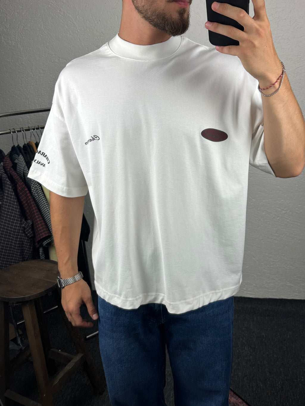Beyaz Character Analysıs Boxy Fit T-shirt