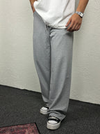 Gri Flare Paça Basic Eşofman