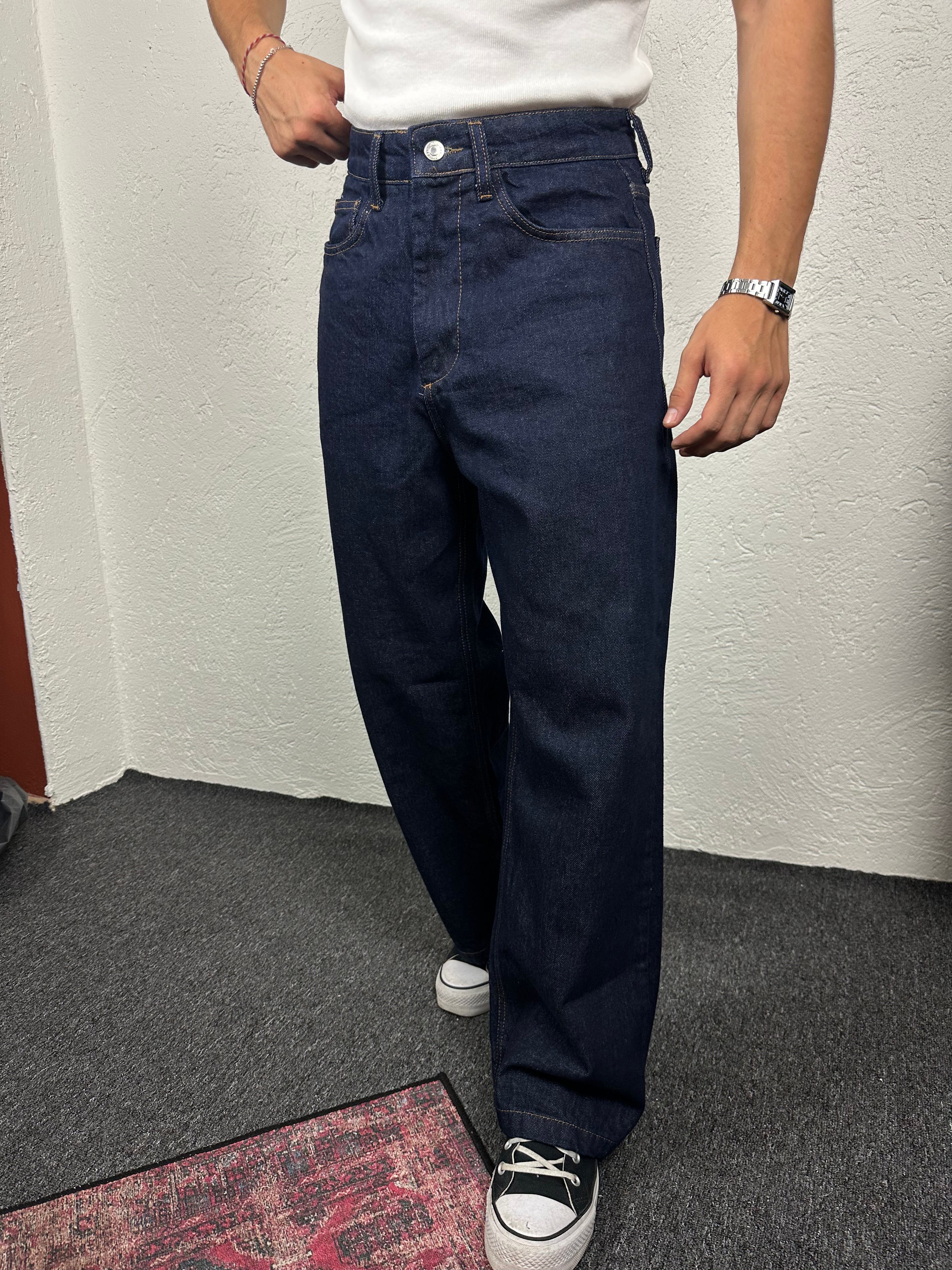 Koyu Lacivert Baggy Pantolon