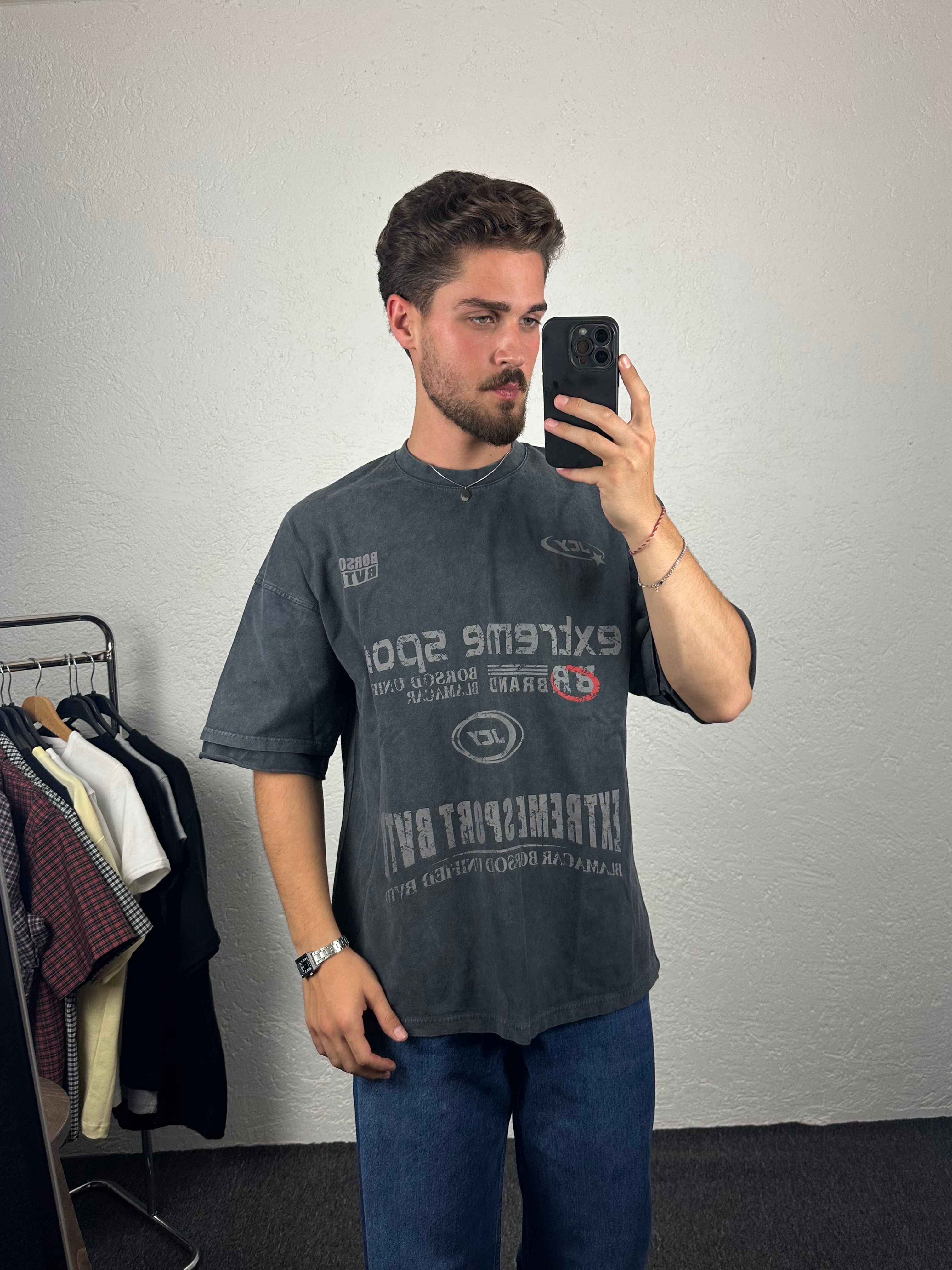 Antrasit Extreme Sport Oversize T-shirt