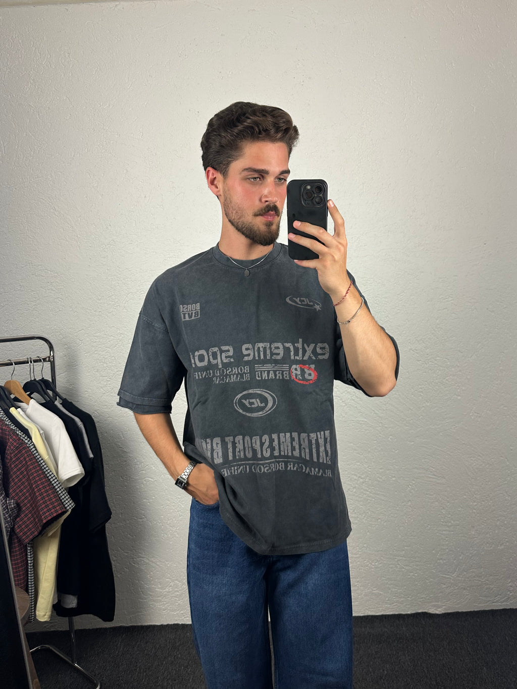 Antrasit Extreme Sport Oversize T-shirt
