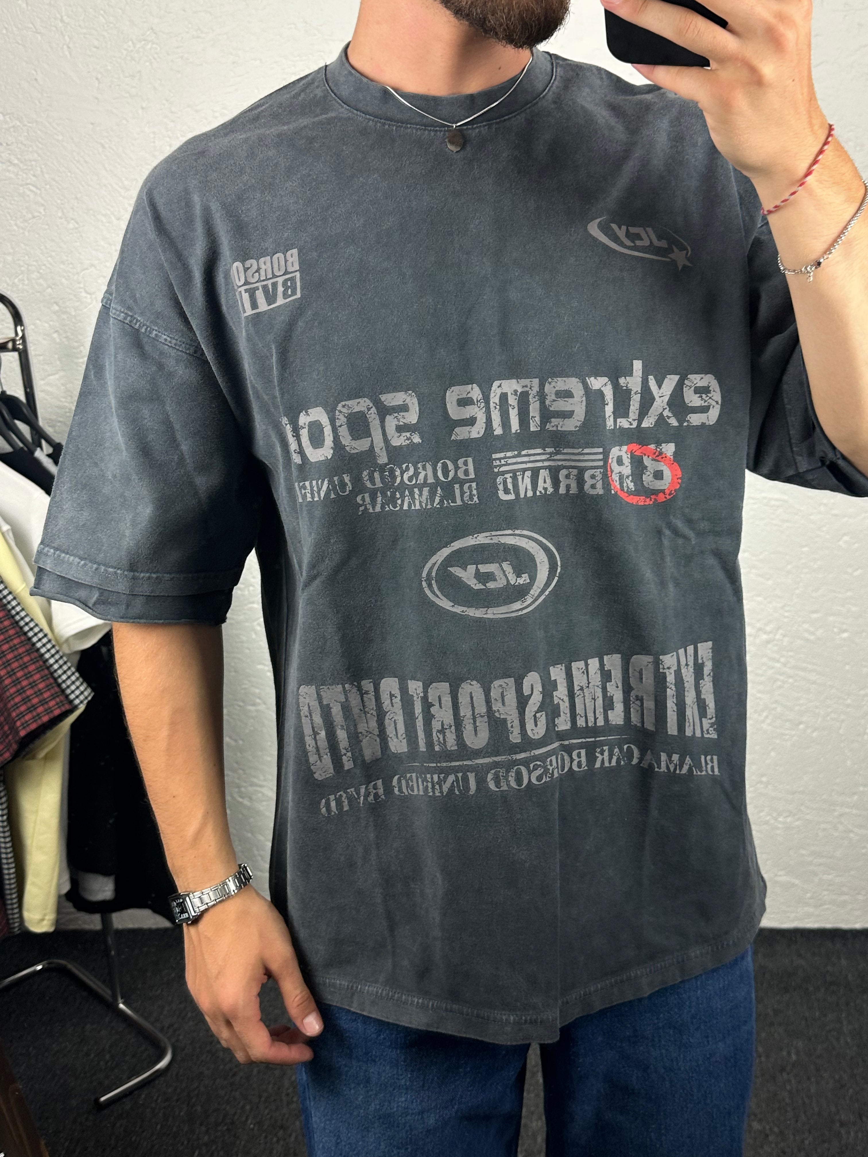 Antrasit Extreme Sport Oversize T-shirt