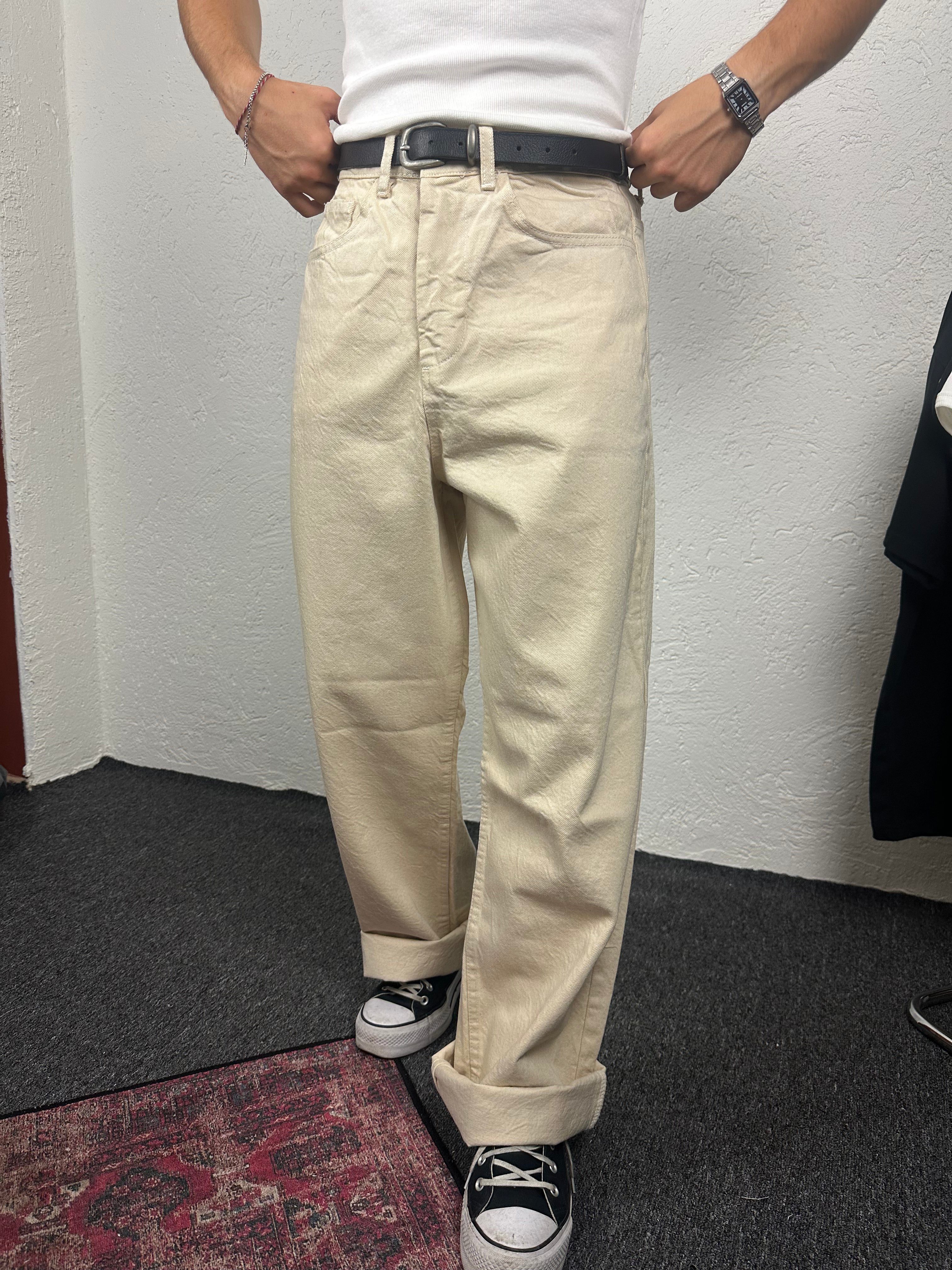Bej Baggy Pantolon