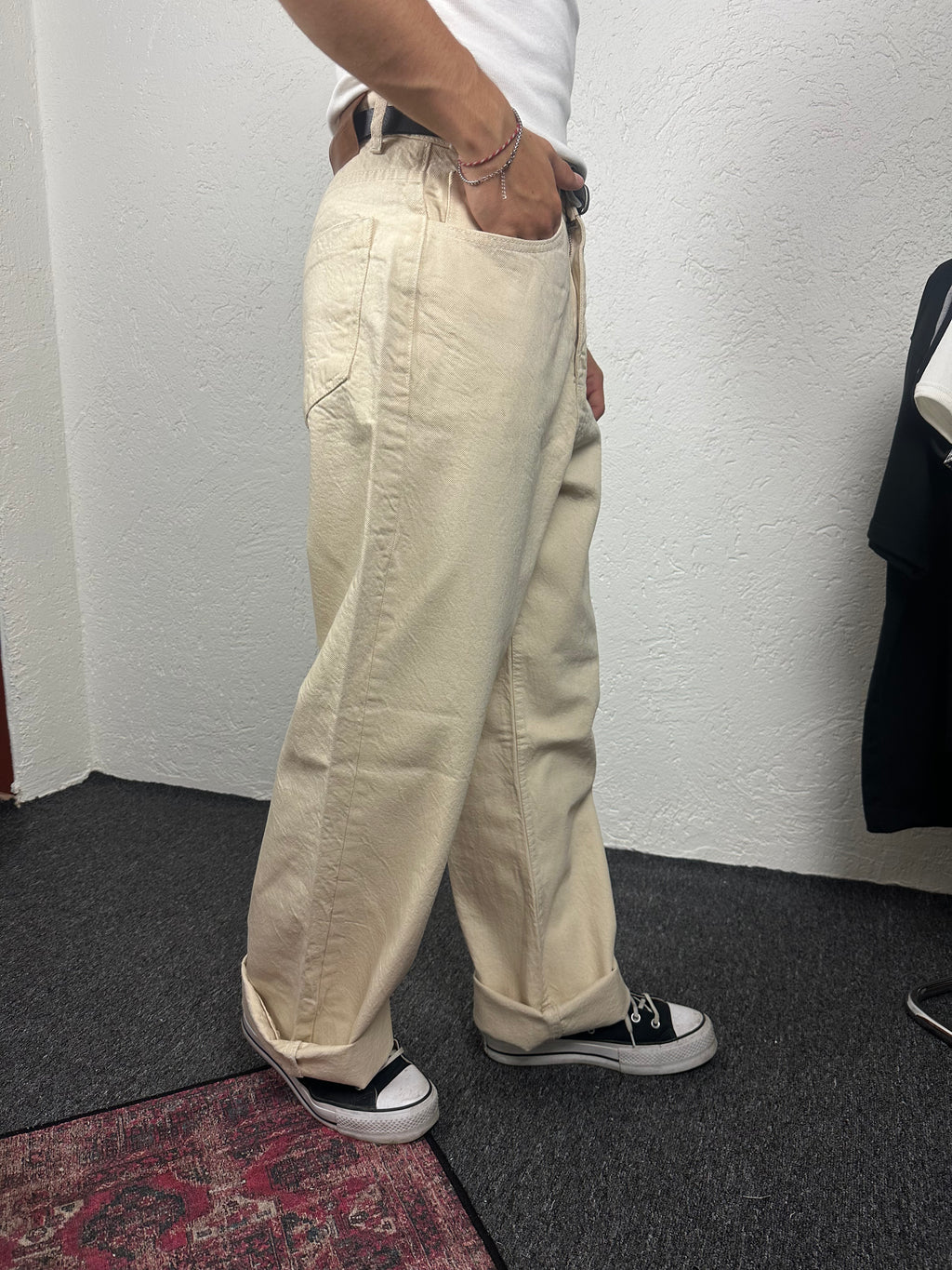Bej Baggy Pantolon