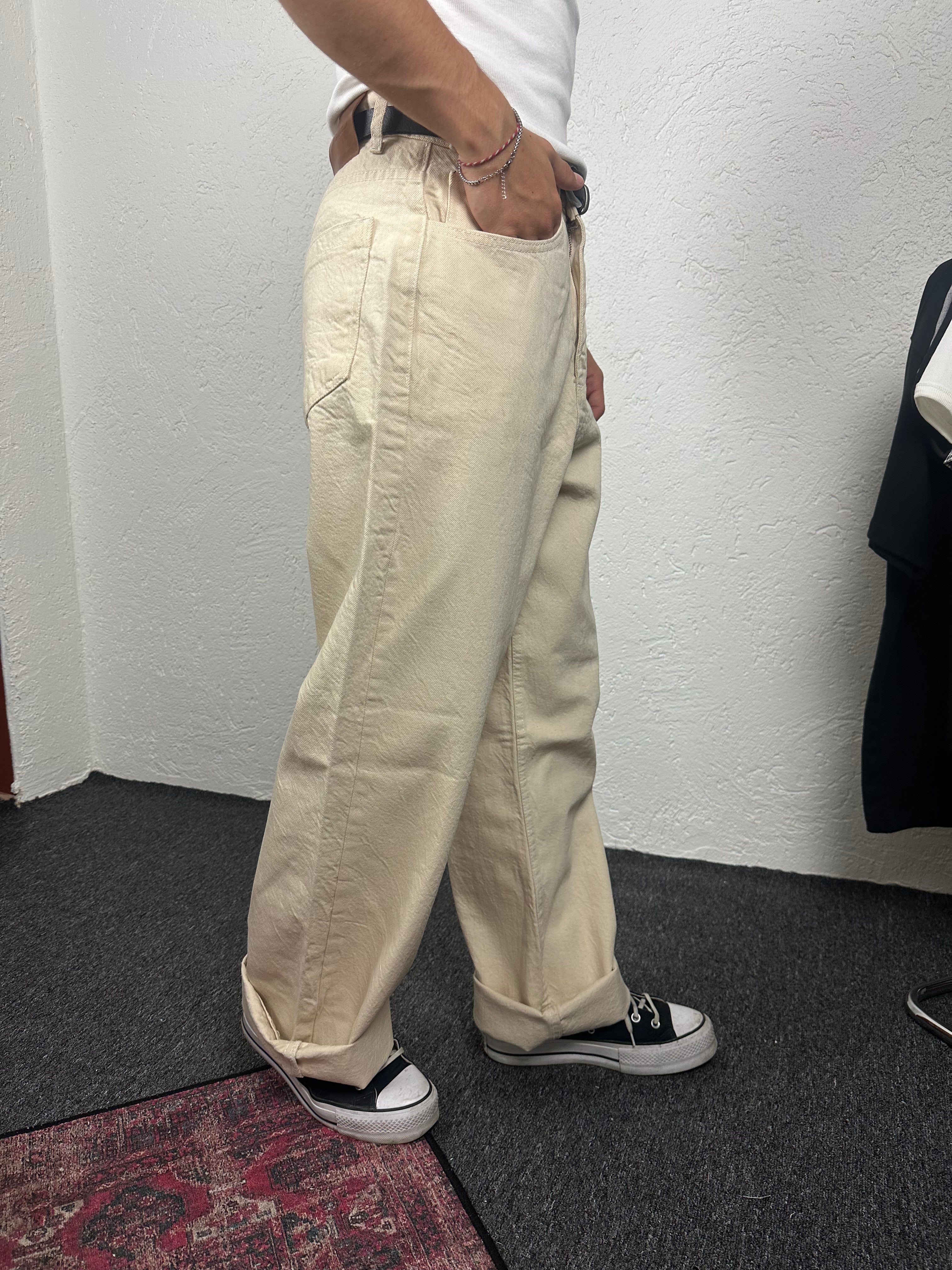 Bej Baggy Pantolon