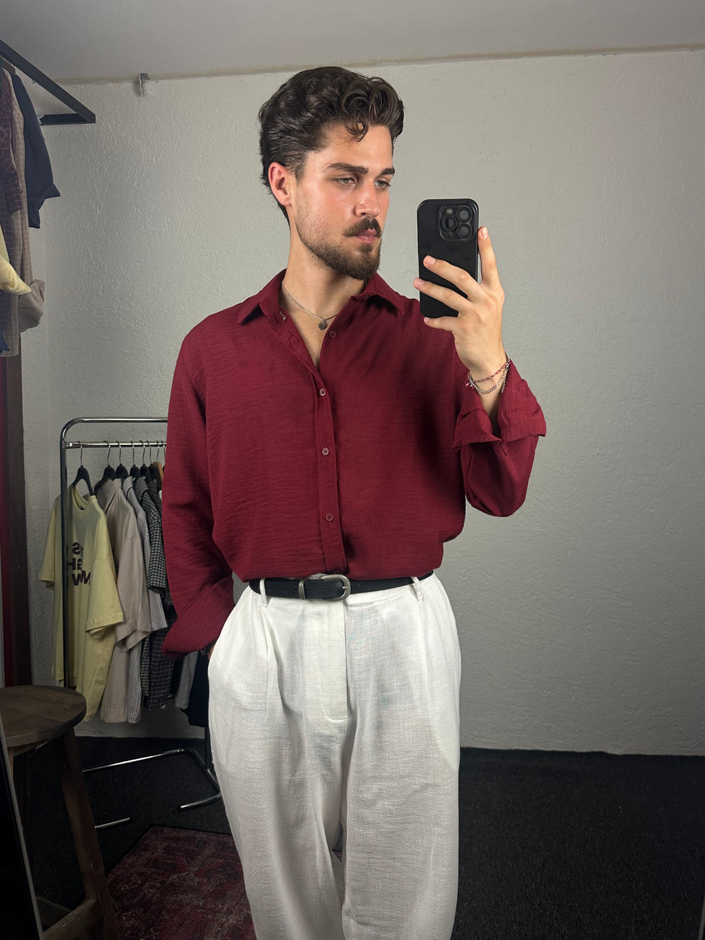 Bordo Basic Gömlek