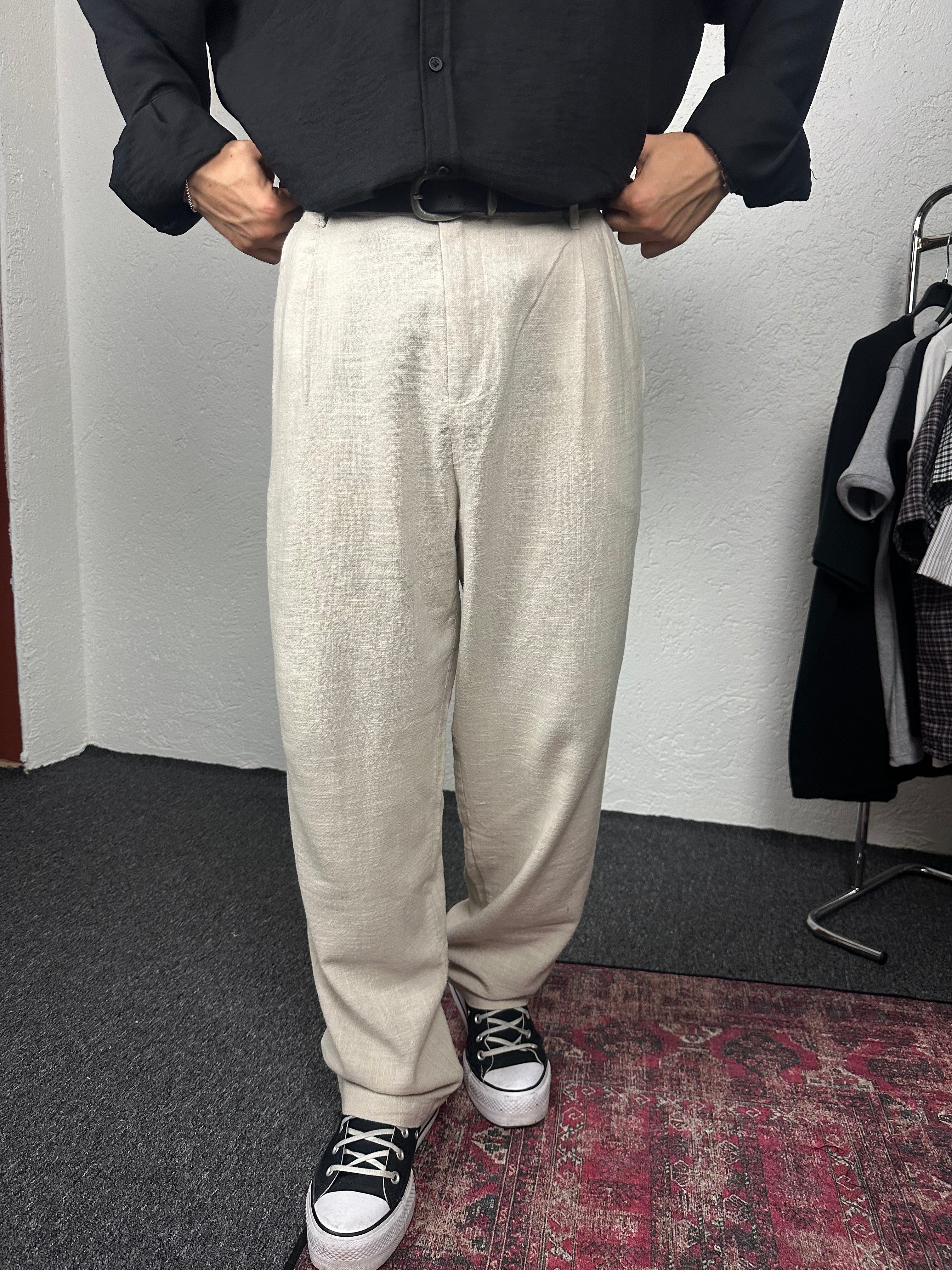 Taş Keten Baggy Pantolon