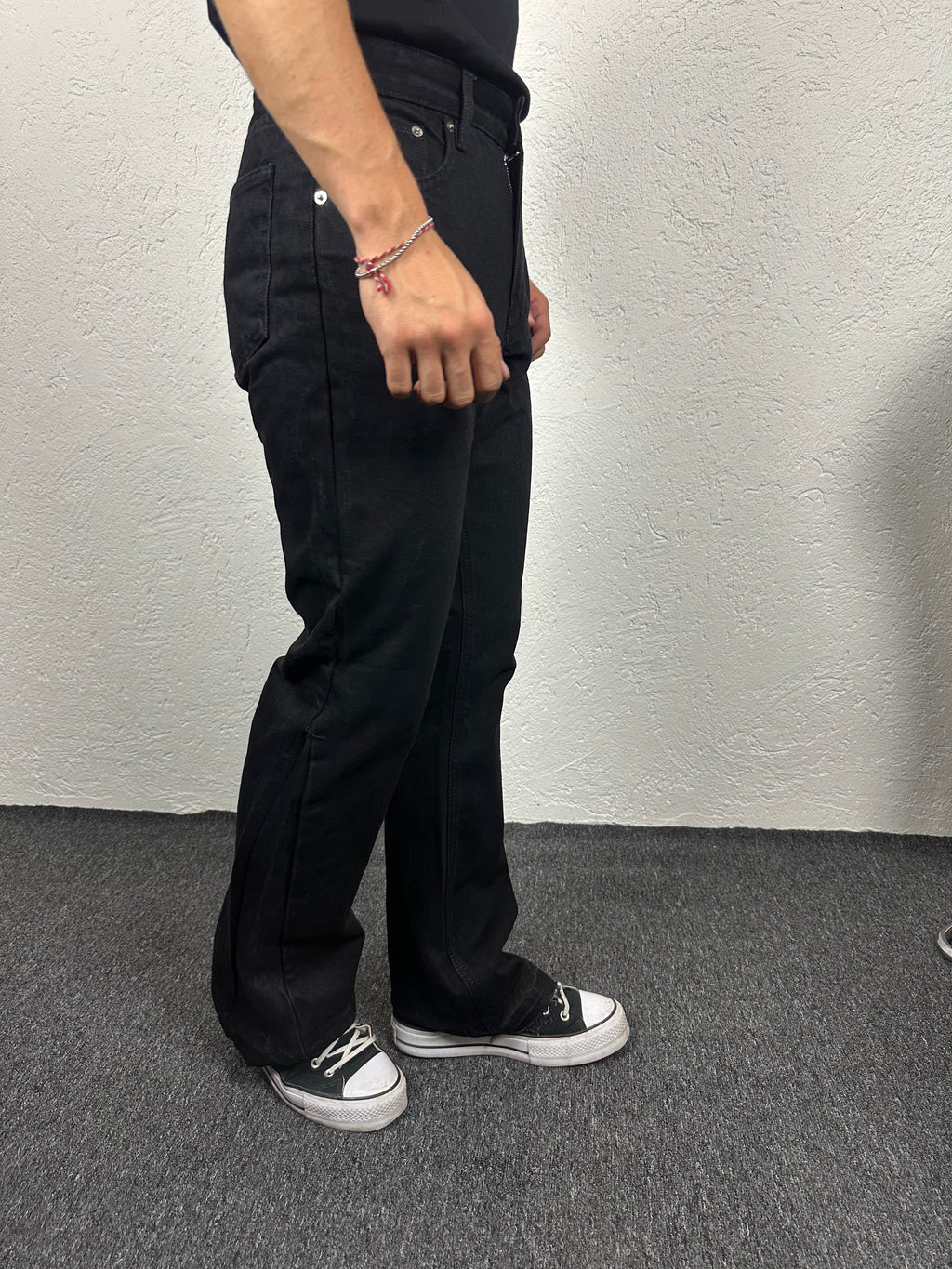 Siyah Flare Paça Pantolon