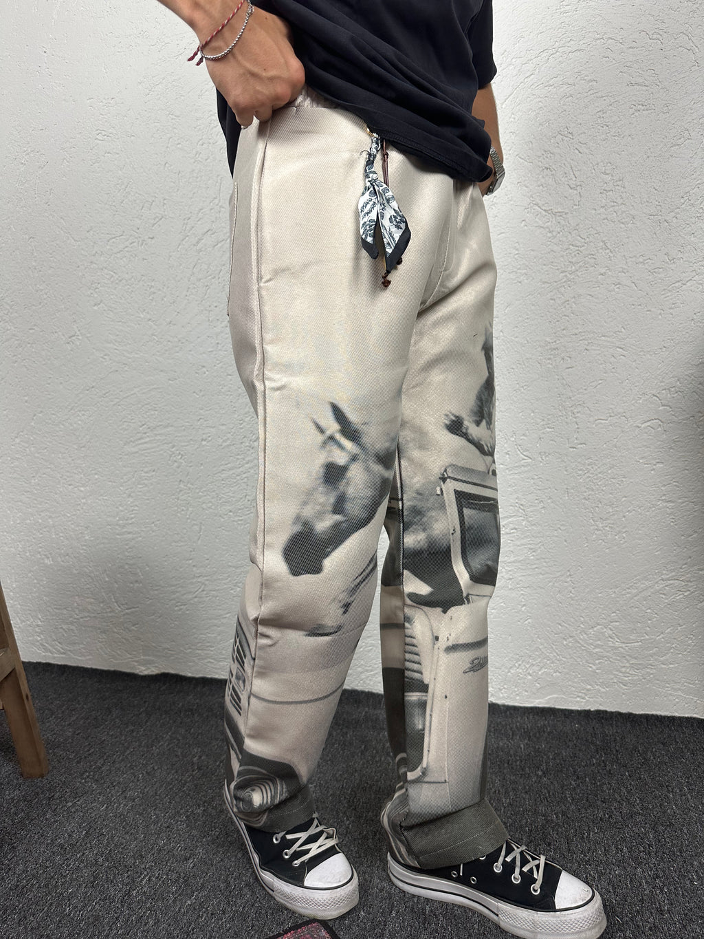 Baskılı Baggy Pantolon