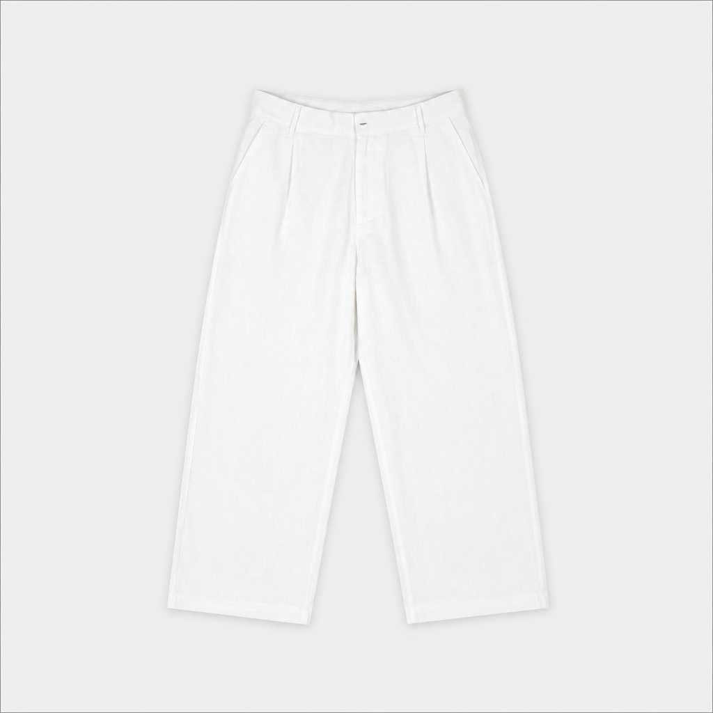 Ekru Keten Baggy pantolon