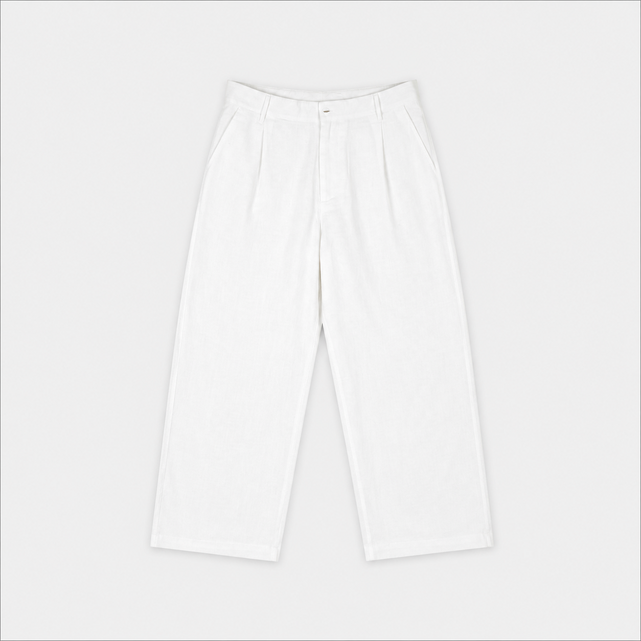 Ekru Keten Baggy pantolon