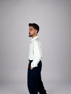Lacivert Keten Baggy pantolon