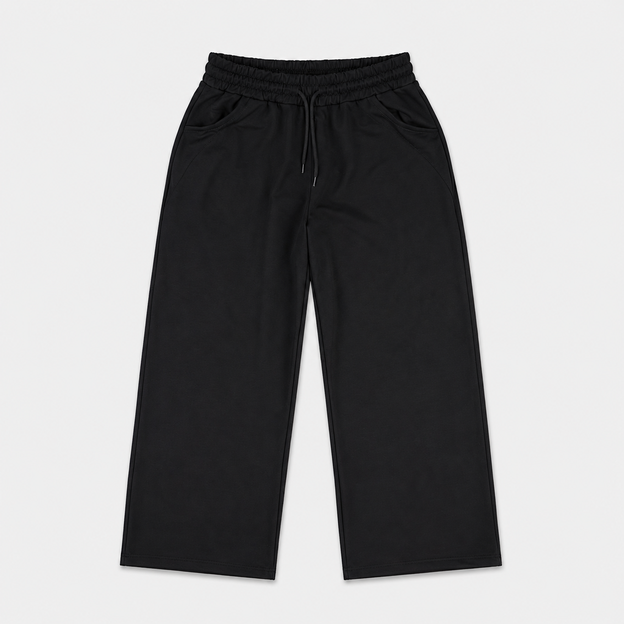 Flare Paça Basic Eşofman Siyah