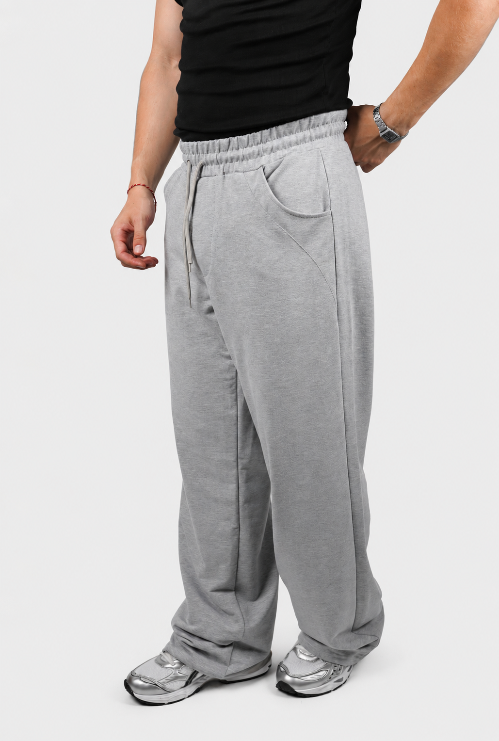 Flare Paça Basic Gri Eşofman