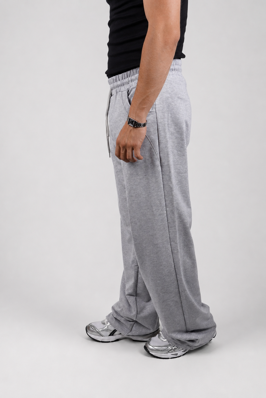 Flare Paça Basic Gri Eşofman